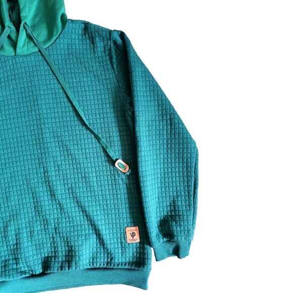 Coofandy Hoodie Men's Size Medium Quilted Pullover Waffle Knit Casual Sweatshirt - Picture 4 of 10